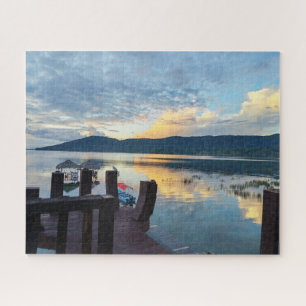 Lakeside View from a Deck Jigsaw Puzzle