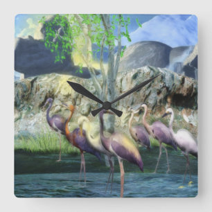 Lakeside View Square Wall Clock