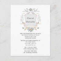 Lakeside Wedding Crest Guest Details