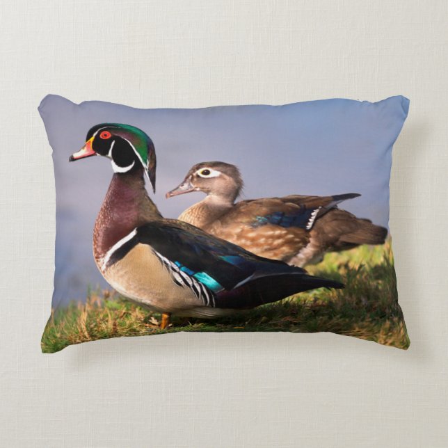 Lakeside, Wood Duck Decorative Cushion (Front)