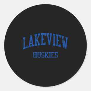 Lakeview high school hs saint clair shores mi classic round sticker