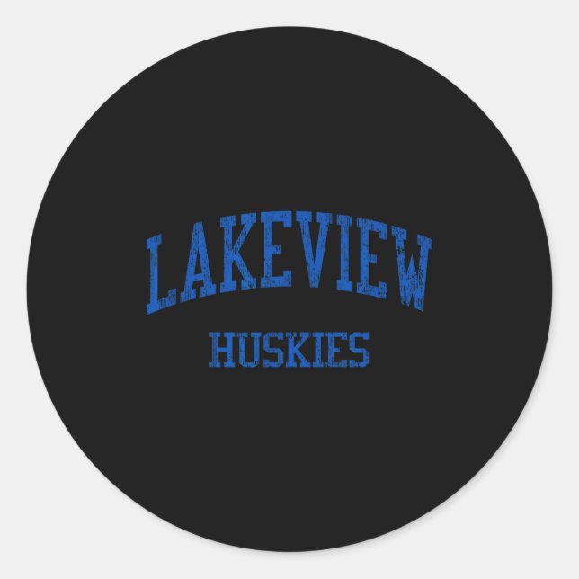 Lakeview high school hs saint clair shores mi classic round sticker (Front)