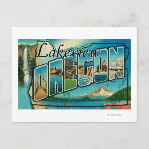 Lakeview, Oregon - Large Letter Scenes Postcard