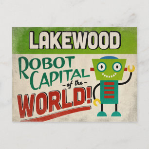 Lakewood Colorado Robot - Funny Vintage Postcard