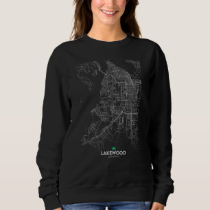 lakewood washington City map Travel souvenir homet Sweatshirt