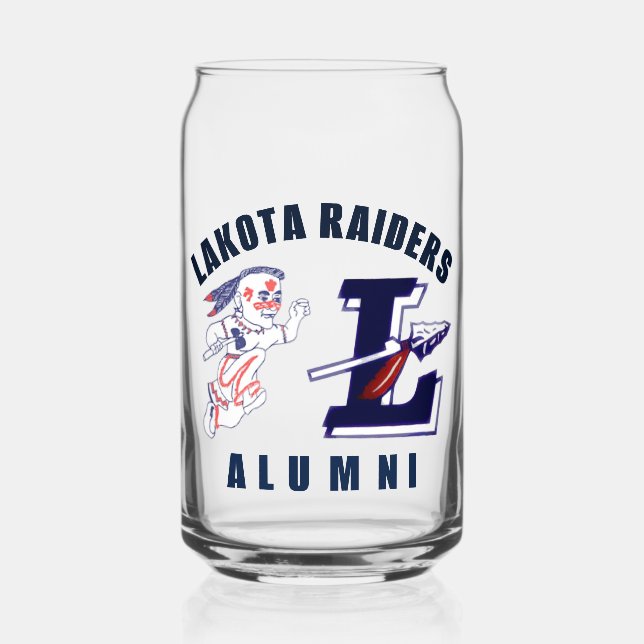 Lakota Alumni Can Glass (Front)
