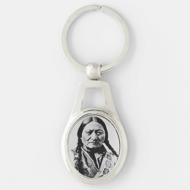 Lakota Chief Surrender: Sitting Bull Fort Buford Key Ring (Front)