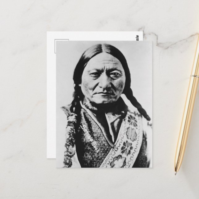Lakota Chief Surrender: Sitting Bull Fort Buford Postcard (Front/Back In Situ)