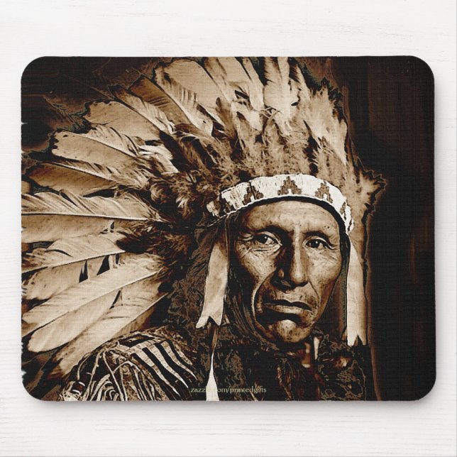 Lakota Historic Native American Chief Eagle Dog Mouse Pad (Front)