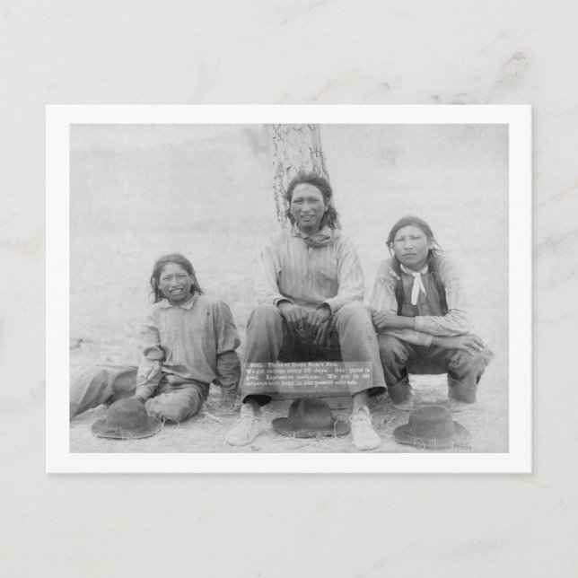 Lakota Indian Teenagers in Western Dress Postcard (Front)