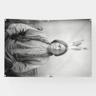 Lakota Leader Sitting Bull Native American Indian Banner