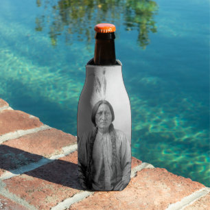 Lakota Leader Sitting Bull Native American Indian  Bottle Cooler