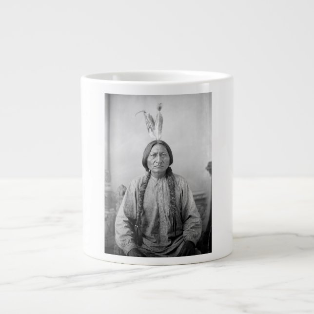 Lakota Leader Sitting Bull Native American Indian  Large Coffee Mug (Front)