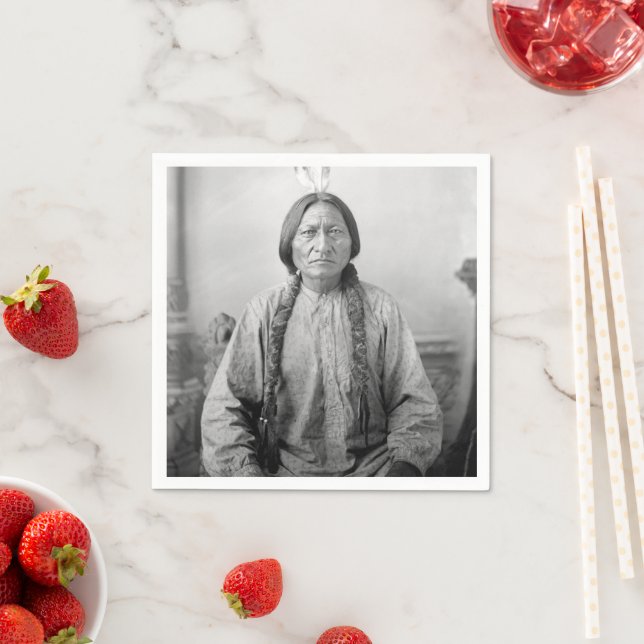 Lakota Leader Sitting Bull Native American Indian  Napkin (Insitu)