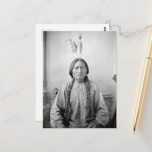 Lakota Leader Sitting Bull Native American Indian  Postcard (Front/Back In Situ)