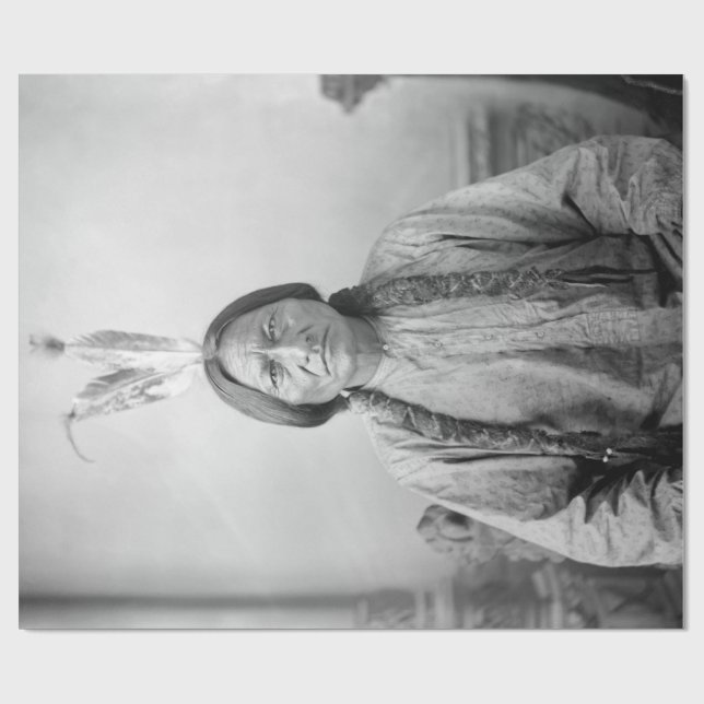 Lakota Leader Sitting Bull Native American Indian  Wrapping Paper (Flat)