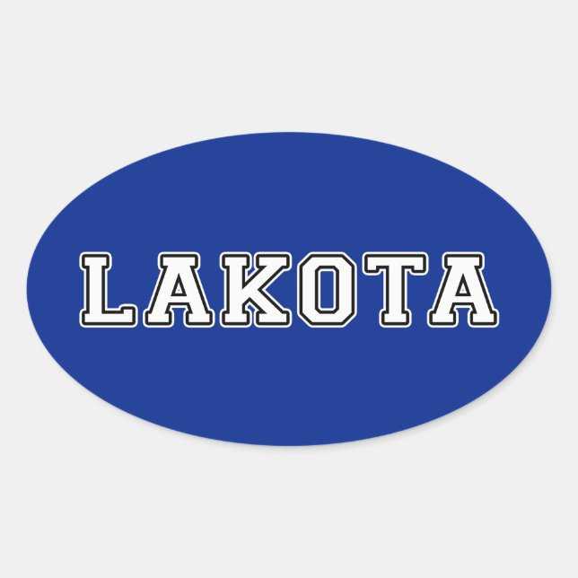 Lakota Oval Sticker (Front)