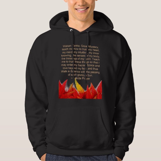 lakota prayer mens hoodie (Front)