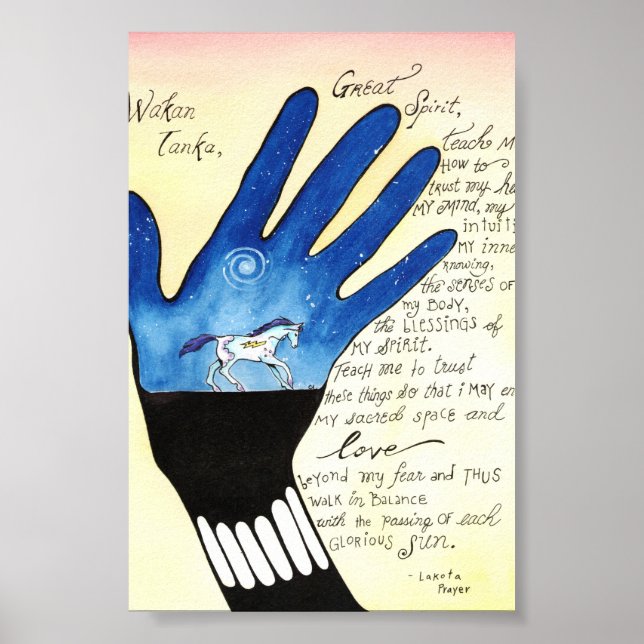 Lakota Prayer Poster (Front)