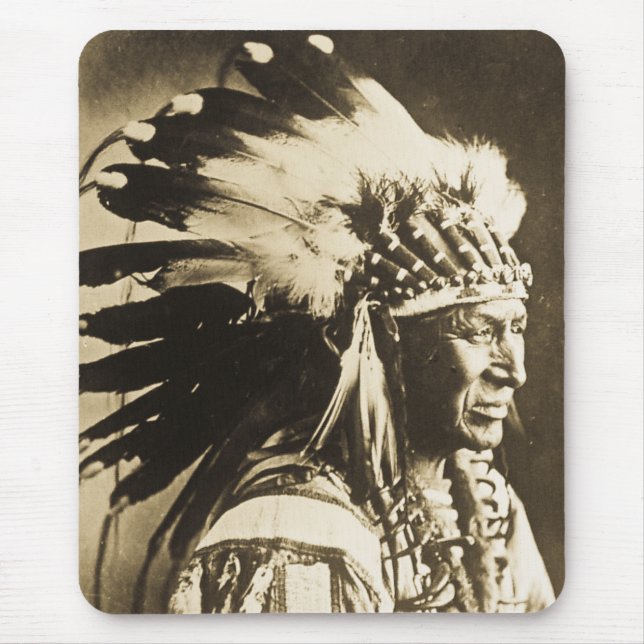 Lakota Sioux Chief White Swan Mouse Pad (Front)