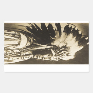 Lakota Sioux Chief White Swan Rectangular Sticker