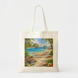 Lakshadweep India Tropical Beach Hammock Tote Bag