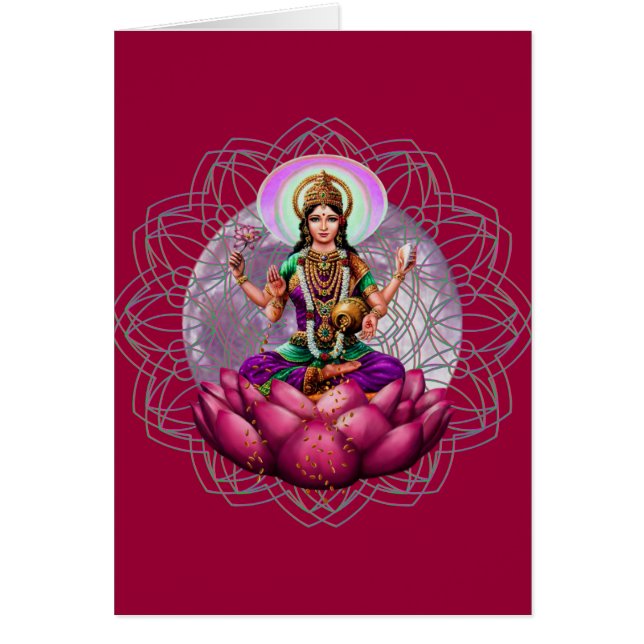 Lakshmi Fortune Mandala Card (Front)