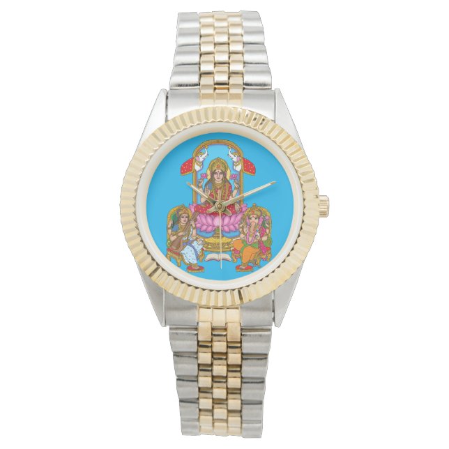 Lakshmi Ganesh Wall Clock Watch (Front)