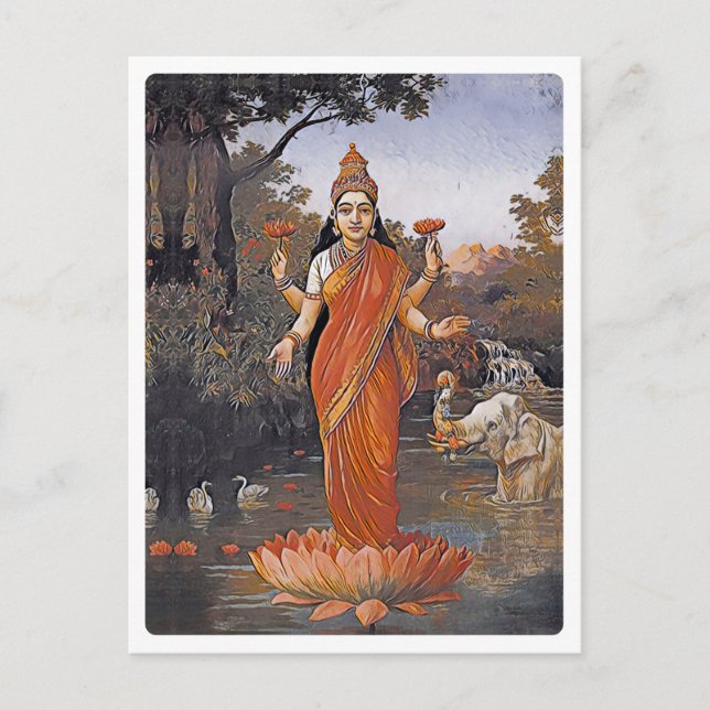 LAKSHMI goddess - even large images - Postcard (Front)
