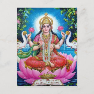 Lakshmi Goddess of Love, Prosperity, and Wealth Postcard