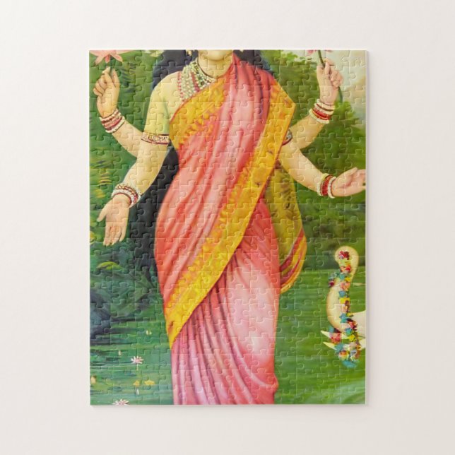 Lakshmi Hindu Goddess Jigsaw Puzzle (Vertical)