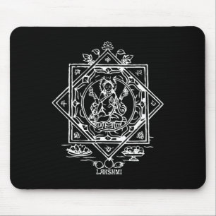 Lakshmi Indian Wealth Goddess Hinduism Yantra Mouse Pad