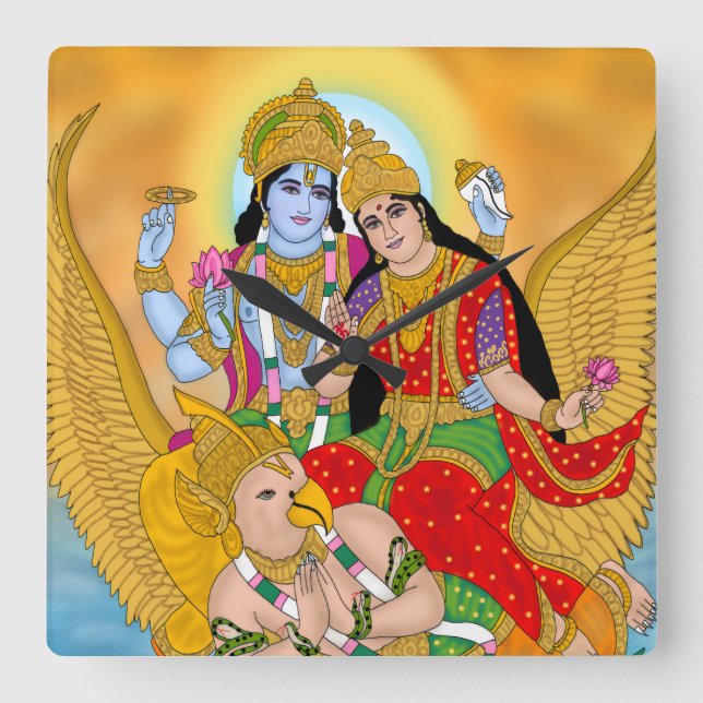 Lakshmi Narayan Clock – Divine Wall Decor & Home D (Front)