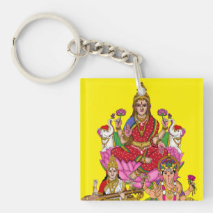 Lakshmi Saraswati Ganesha Keychain