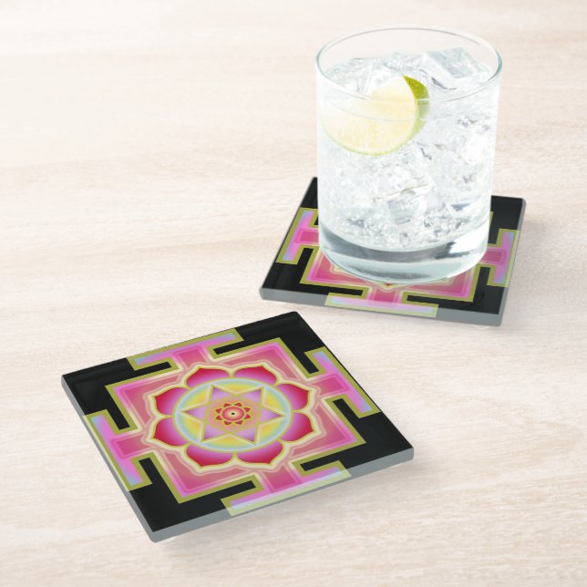 Lakshmi yantra coaster (Angled)