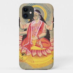 Laksmi sitting on a throne of lotus leaves, c.1890 iPhone 11 case