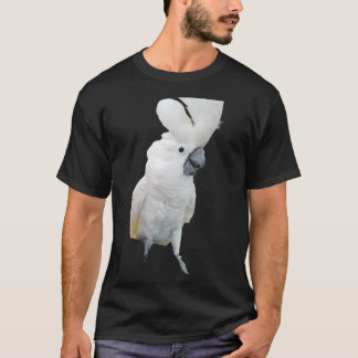 Lala The Cockatoo Crest Up Black Tshirt