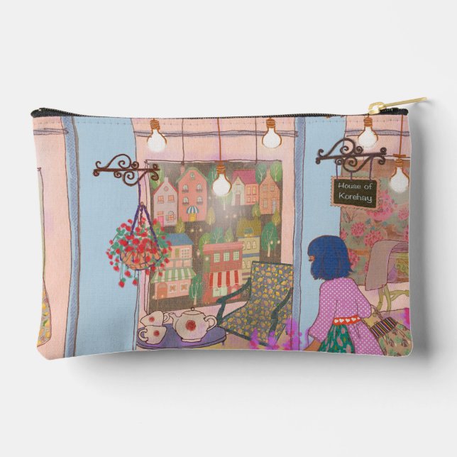 LALATOWN Small Cosmetic Pouch (Back)