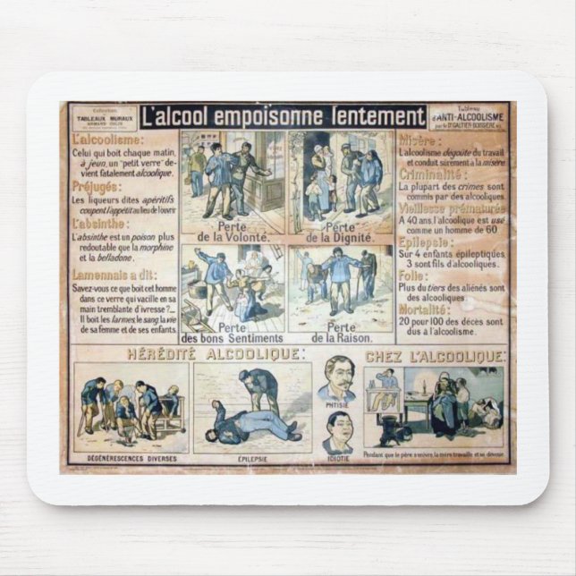 L'Alcool Voila l'Ennemi #2 Mouse Pad (Front)