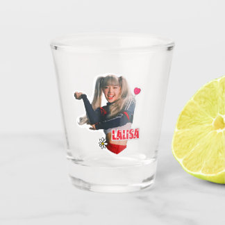 Lalisa black pink money  shot glass