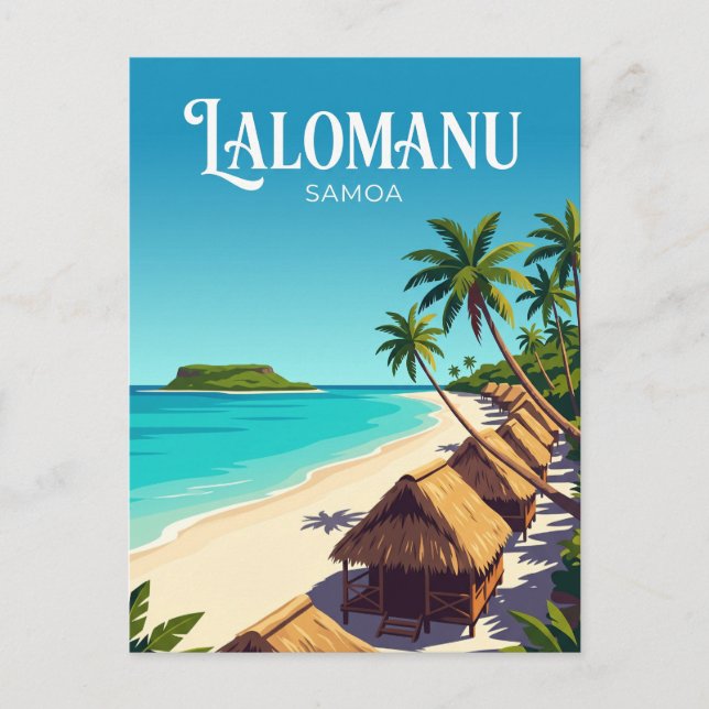 Lalomanu Beach Samoa Postcard (Front)