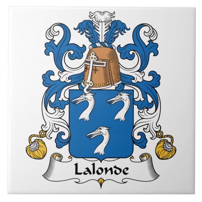 Lalonde Family Crest Ceramic Tile (Front)