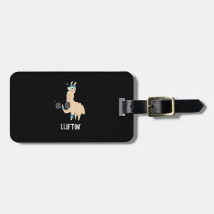 Lama in the gym - lifting weights luggage tag