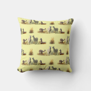 Lama Meadow Pillow (Light Yellow)