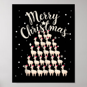 Lama Xmas Tree Llamas Christmas Tree Tank Top1 Poster