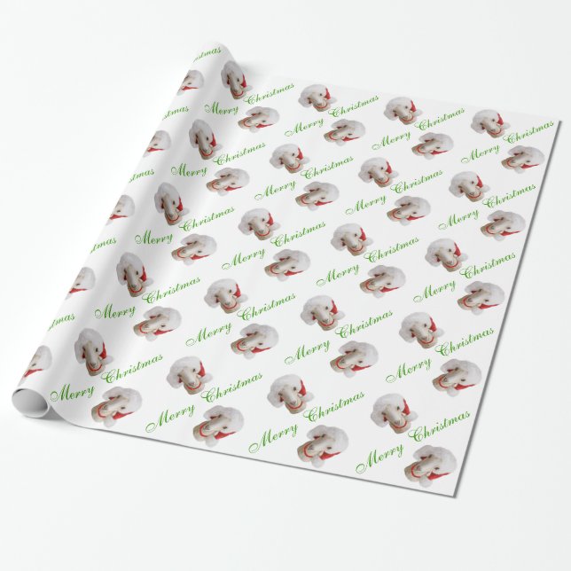 LaMancha Goat Christmas Wrapping Paper (Unrolled)