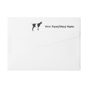 LaMancha Goat Your Farm Name Wrap Around Label