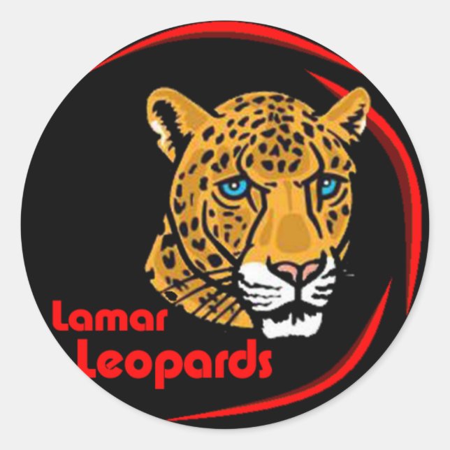 Lamar Leopards Stickers - Small (Front)
