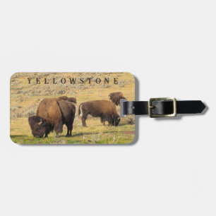 Lamar Valley Bison Yellowstone National Park Luggage Tag