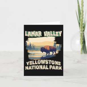 Lamar Valley Yellowstone National Park Bison Hikin Card